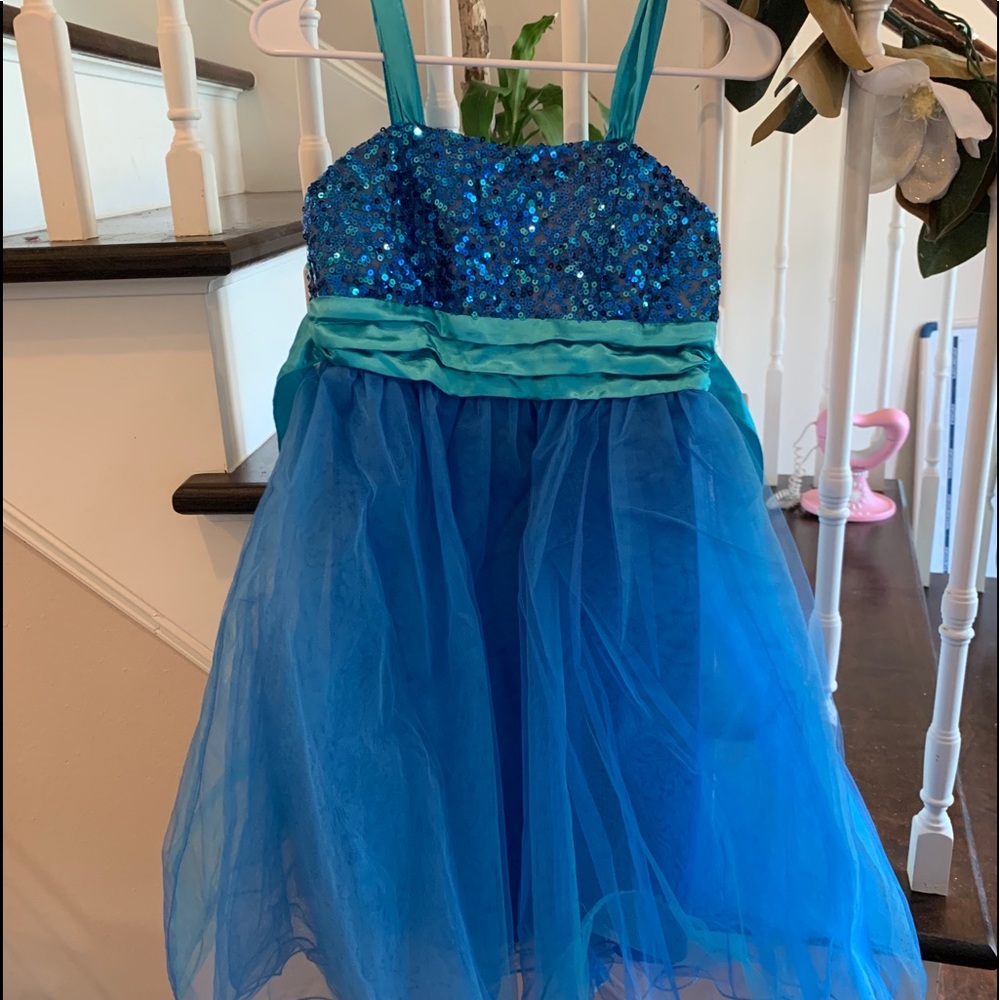 Teal Sequin Party dress